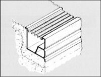 22-030 - Stainless steel gutter, deck level style