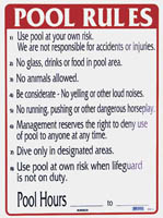 45-005 - Public Pool Rules Sign