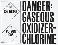 45-050 - Danger-Gaseous Oxidizer Chlorine