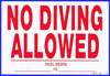 45-115 - No Diving Allowed Sign